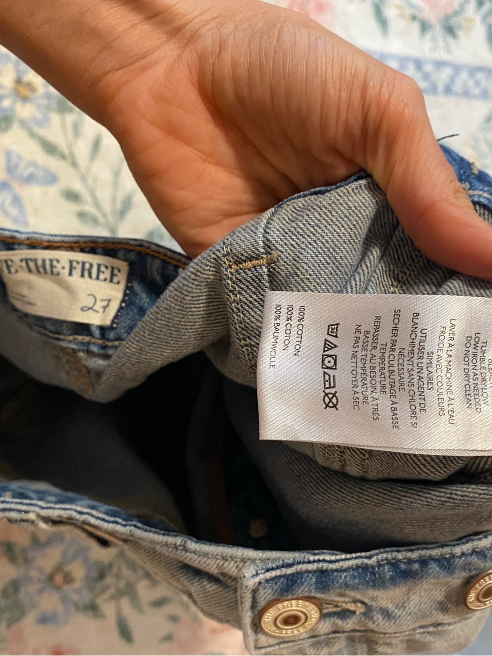 Free People Palmer Cuffed Jean Light/Medium Wash - Picture 7 of 12